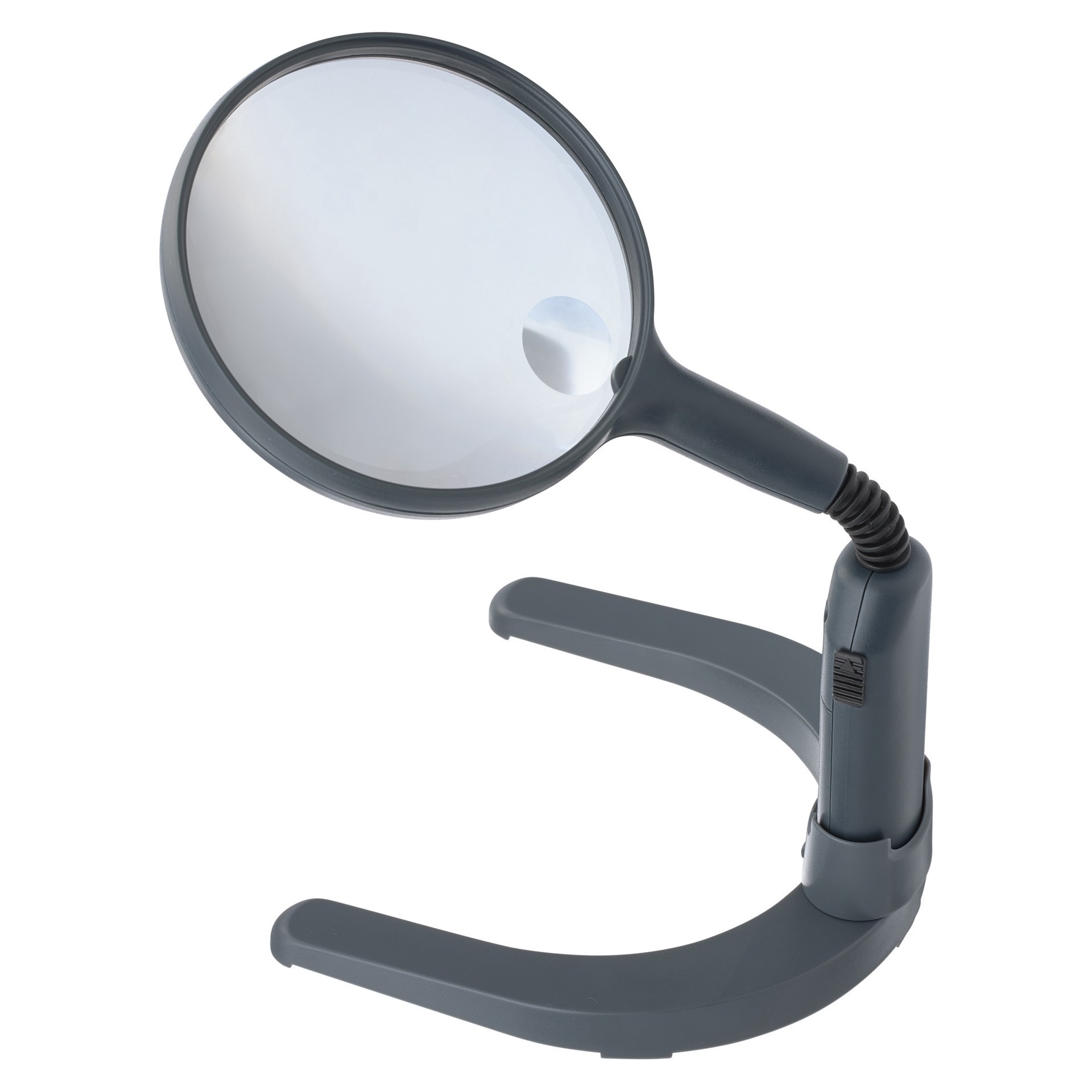 slide 2 of 3, Magnifier Stand With Lamp By Loops & Threads, 4.3 in 2x power main lens