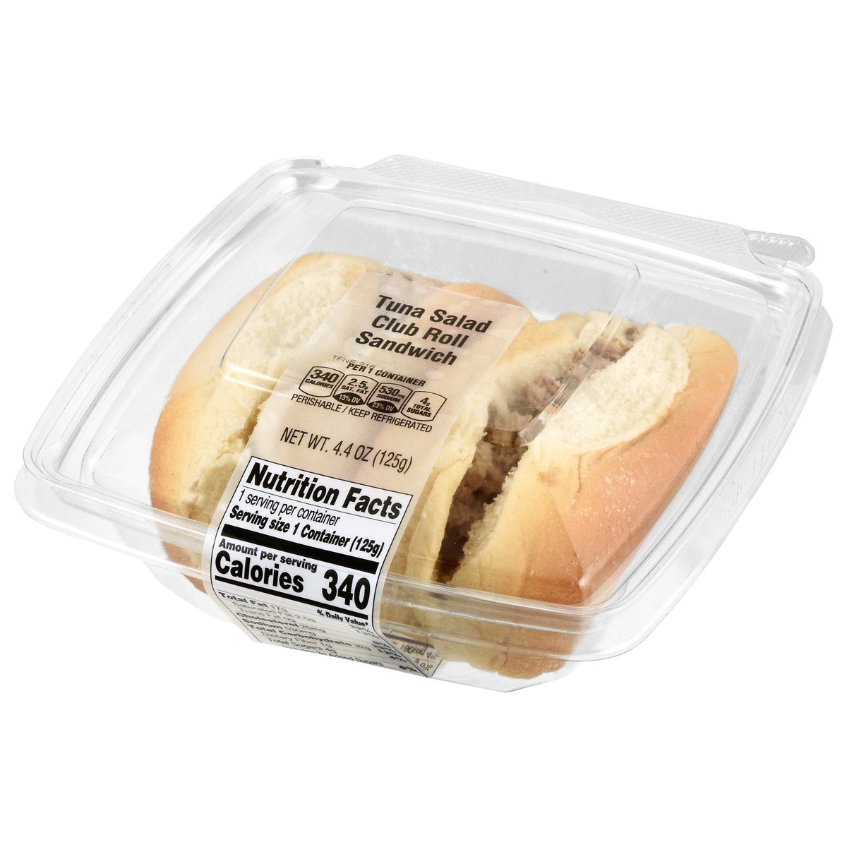 slide 2 of 4, Stop & Shop Deli Tuna Salad Club Roll Sandwich, 4.4 oz