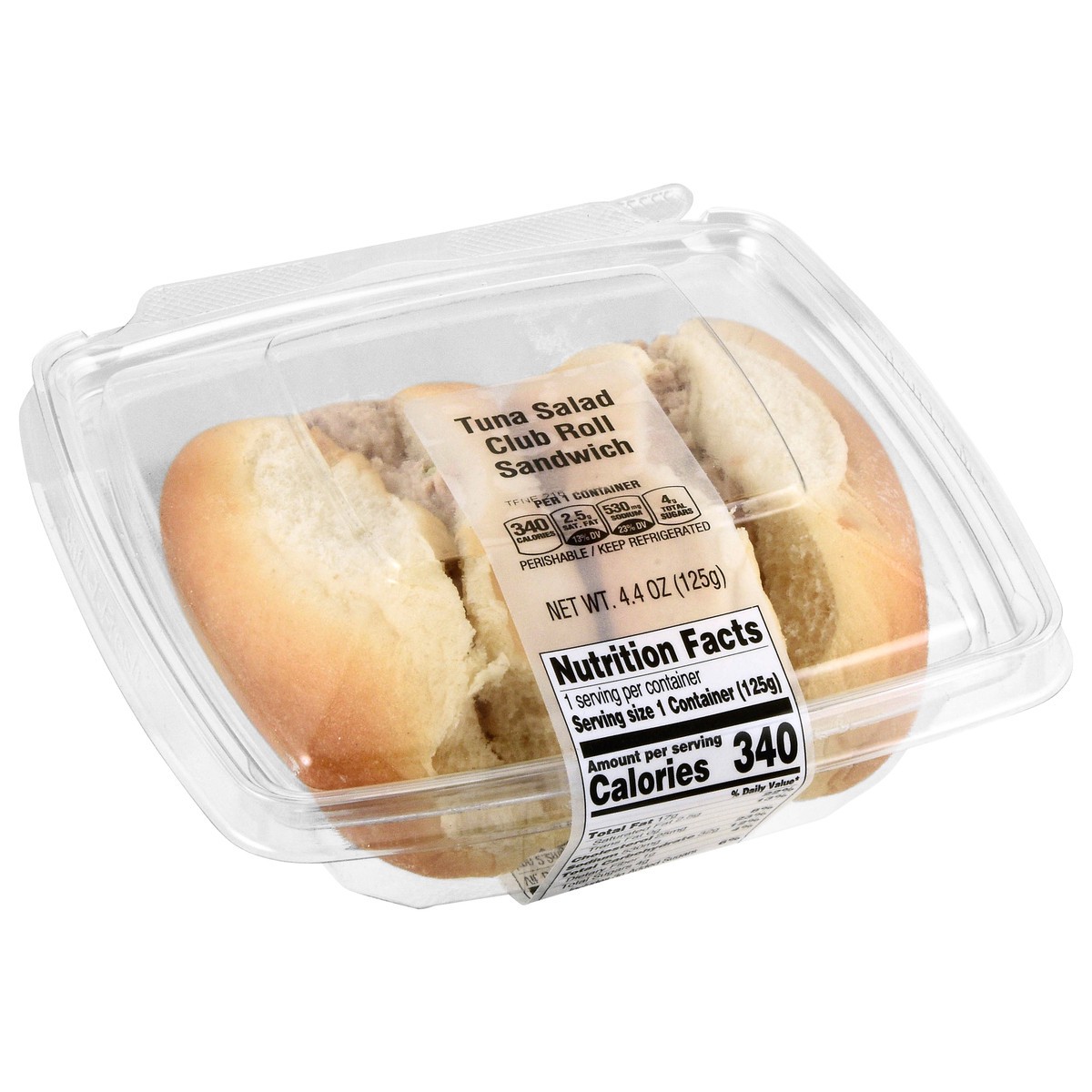 slide 4 of 4, Stop & Shop Deli Tuna Salad Club Roll Sandwich, 4.4 oz