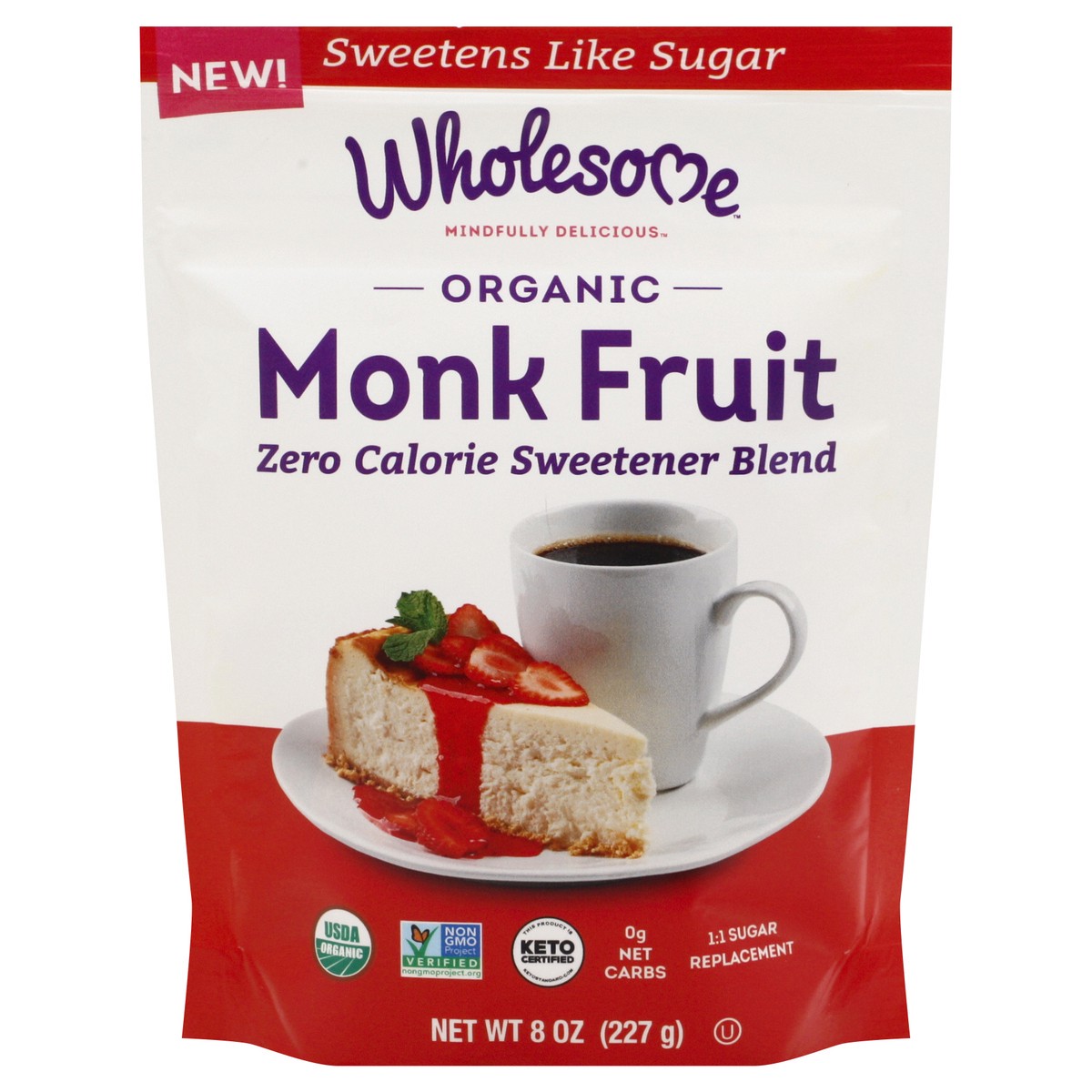 slide 1 of 8, Wholesome Sweetener Monk Fruit Org 8 Oz, 8 oz