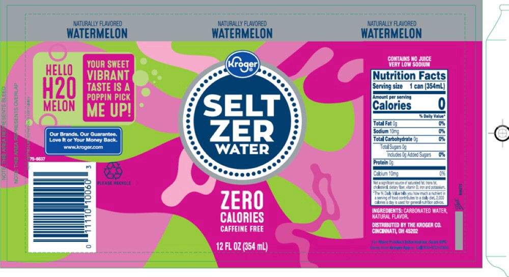 slide 5 of 5, Kroger Watermelon Seltzer Water - 12 ct; 12 fl oz, 12 ct; 12 fl oz