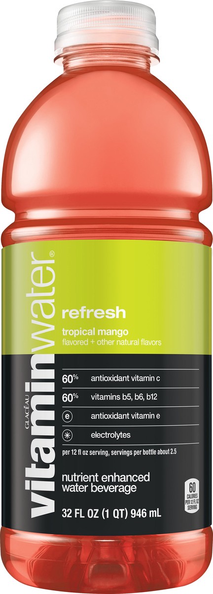 slide 6 of 6, vitaminwater Refresh Tropical Mango Water Beverage - 32 oz, 32 oz