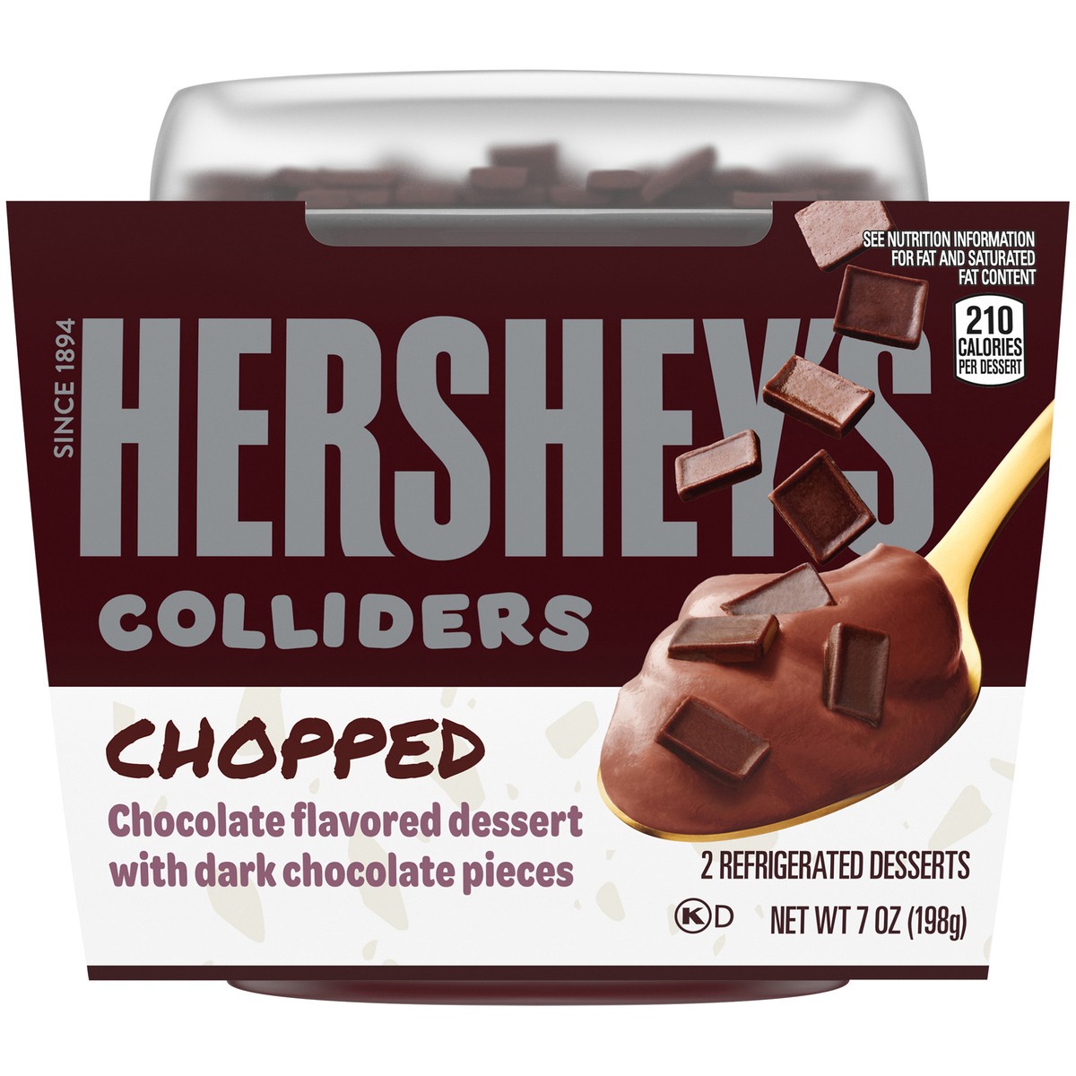 slide 12 of 14, COLLIDERS™ Chopped HERSHEY''S Chocolate Refrigerated Dessert, 2 ct Pack, 2 ct