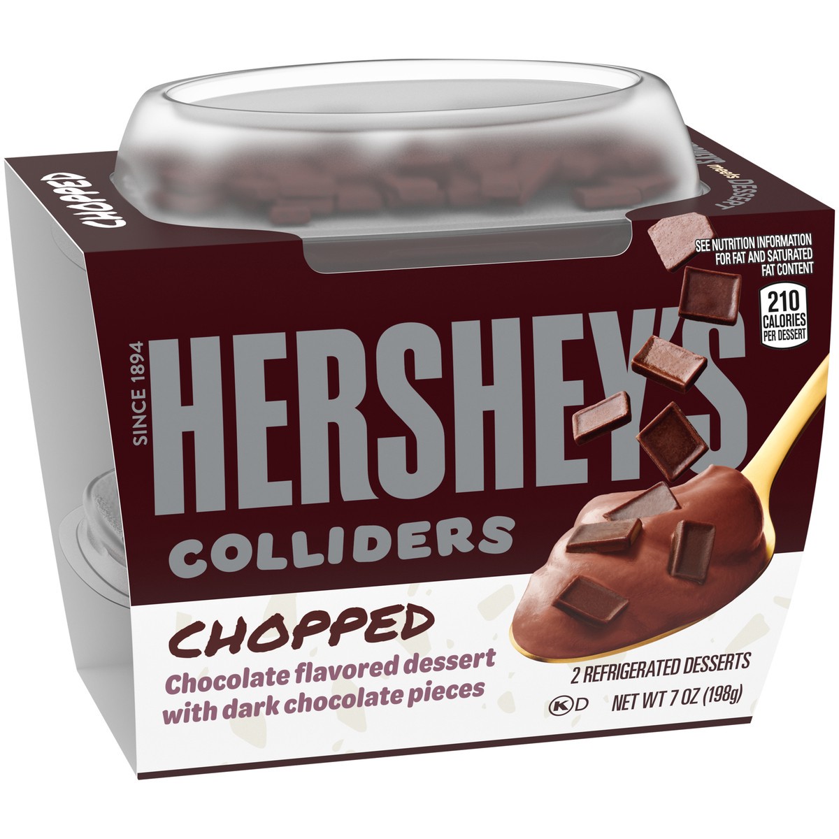 slide 6 of 14, COLLIDERS™ Chopped HERSHEY''S Chocolate Refrigerated Dessert, 2 ct Pack, 2 ct