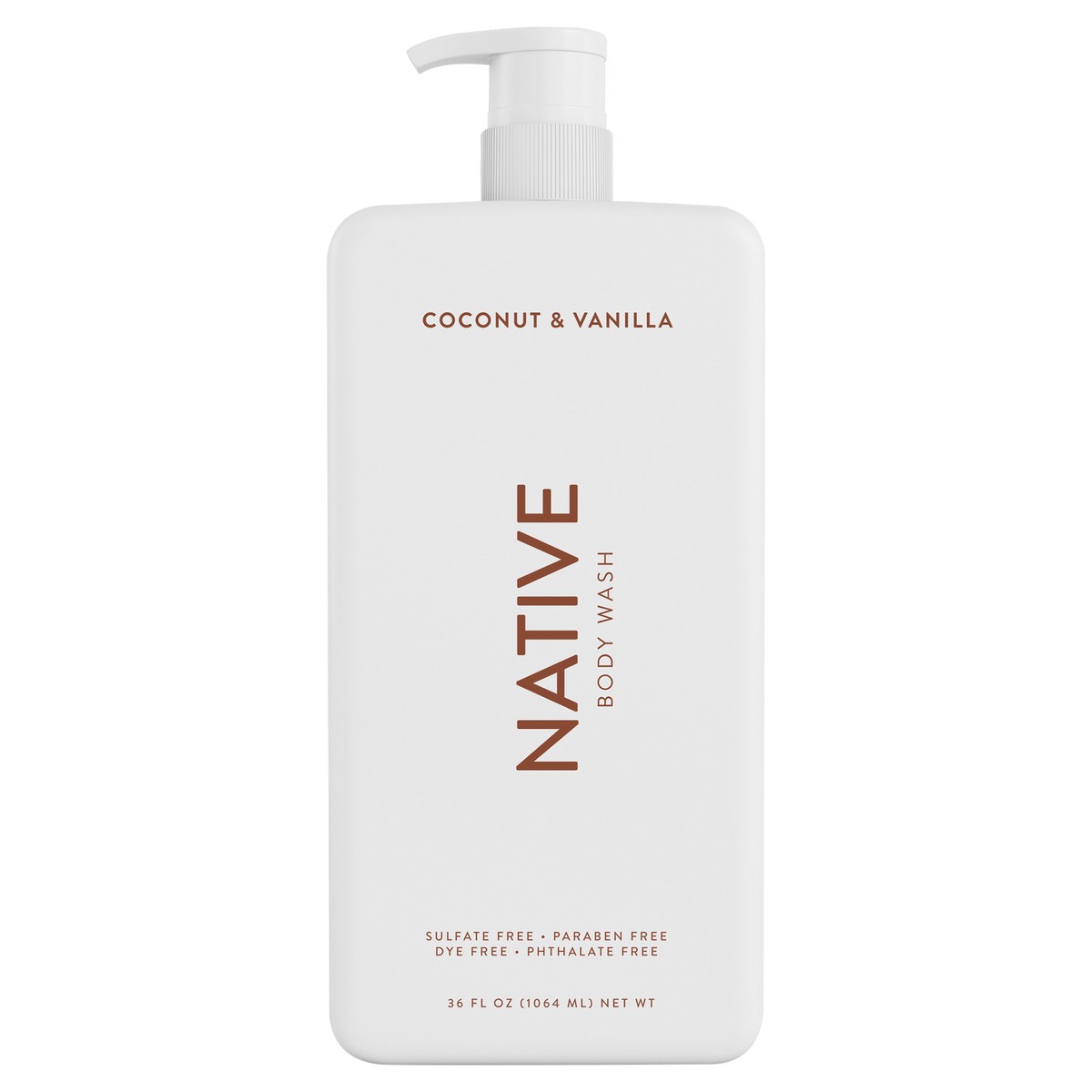 slide 1 of 11, Native Coconut & Vanilla Body Wash Pump, 36 oz, 36 fl oz