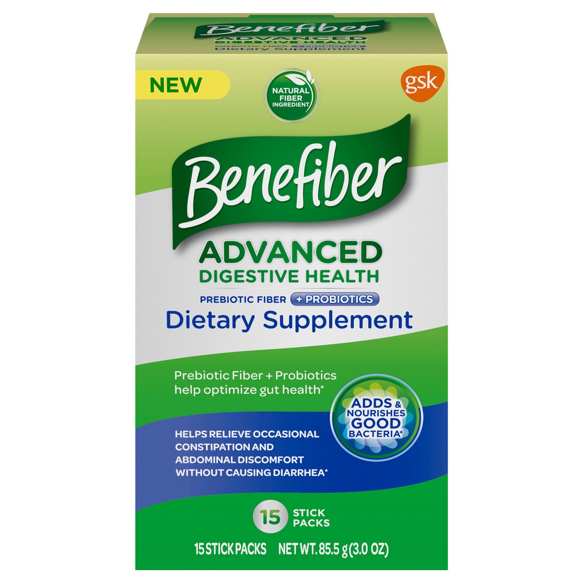 slide 1 of 9, Benefiber Advanced Digestive Health Pre-Probiotic Sticks - 3oz, 15 ct