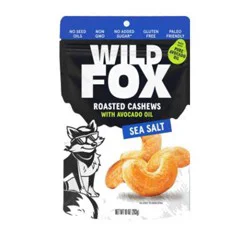 Wild Fox Roasted Cashews With Avocado Oil, Sea Salt