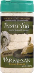 Pasta Too Grated Parmesan Cheese 8 oz