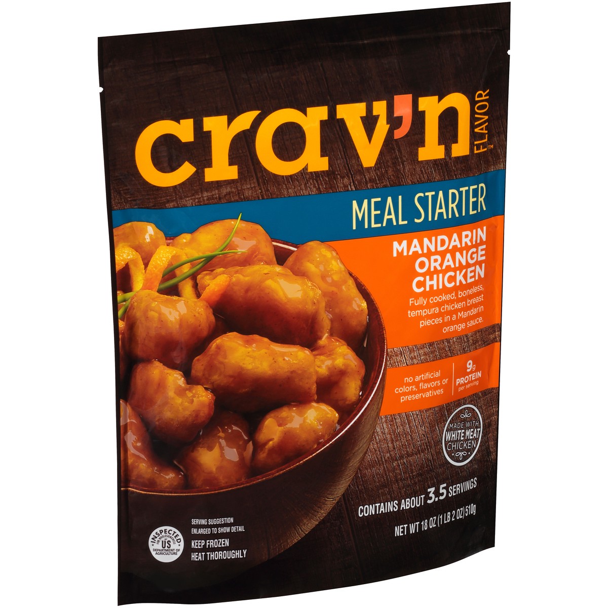 slide 2 of 10, Crav'n Flavor Mandarin Orange Chicken Meal Starter, 18 oz