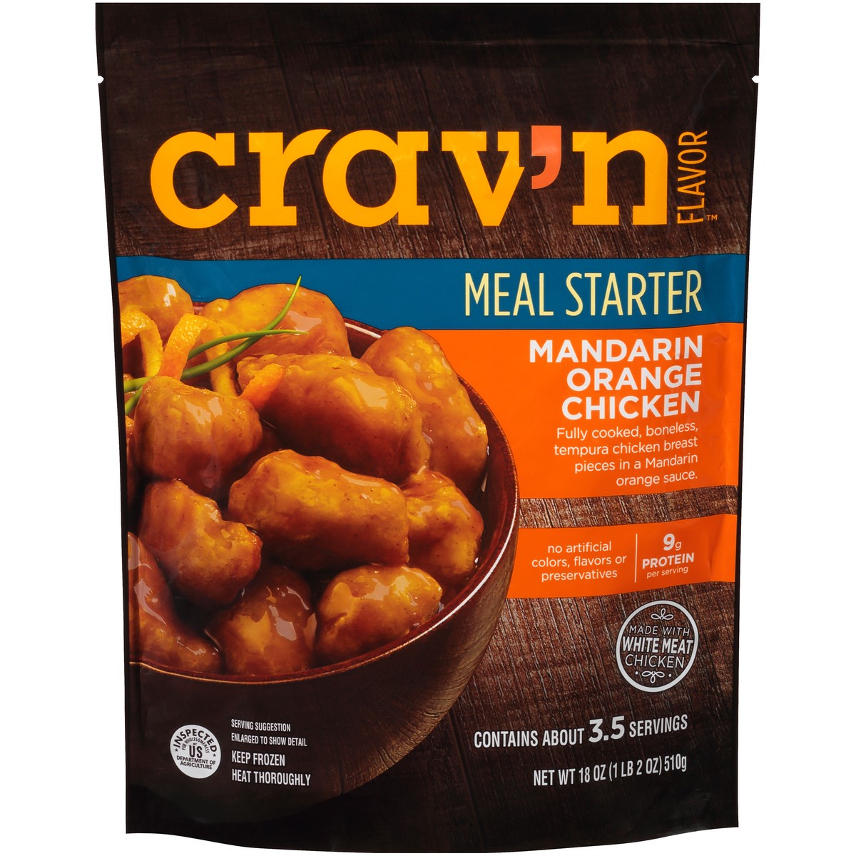 slide 1 of 10, Crav'n Flavor Mandarin Orange Chicken Meal Starter, 18 oz