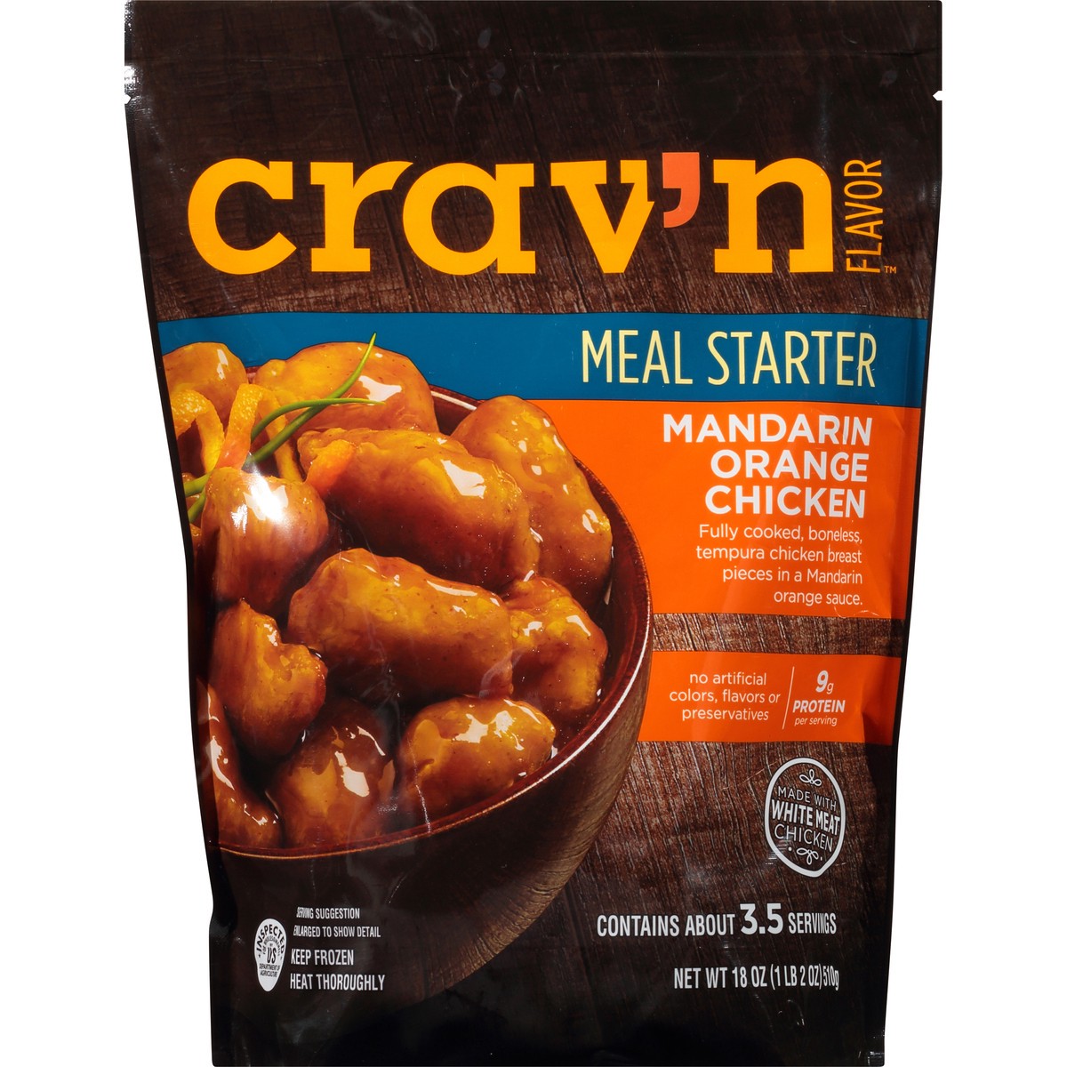 slide 9 of 10, Crav'n Flavor Mandarin Orange Chicken Meal Starter, 18 oz