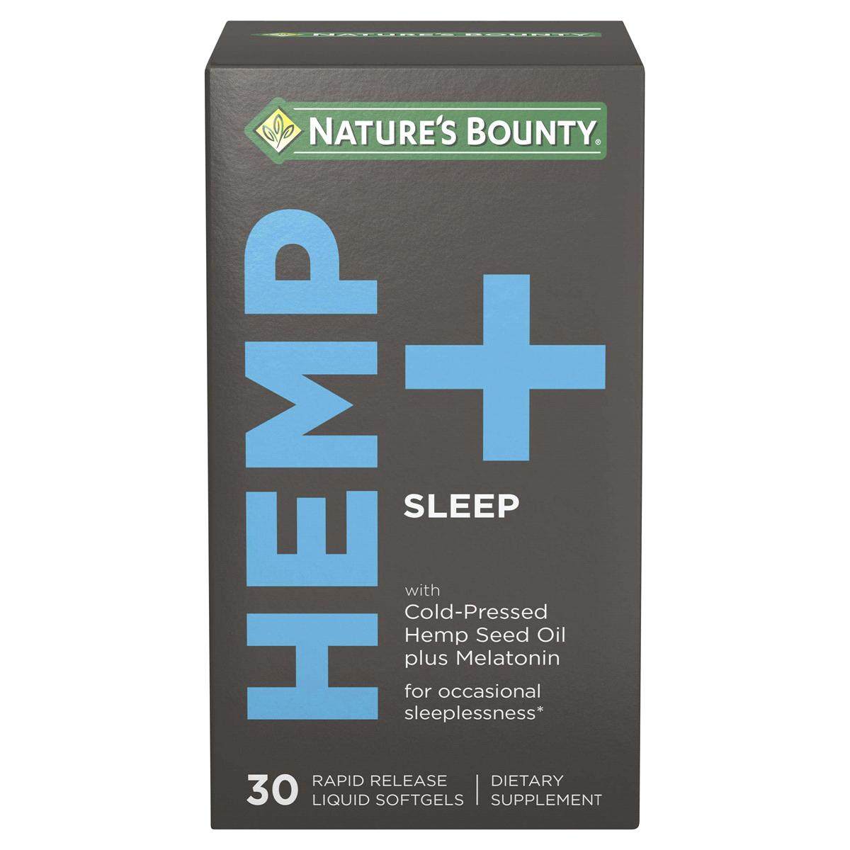 slide 1 of 1, Nature's Bounty Hemp+ Sleep Rapid Release Liquid Softgels, 30 ct