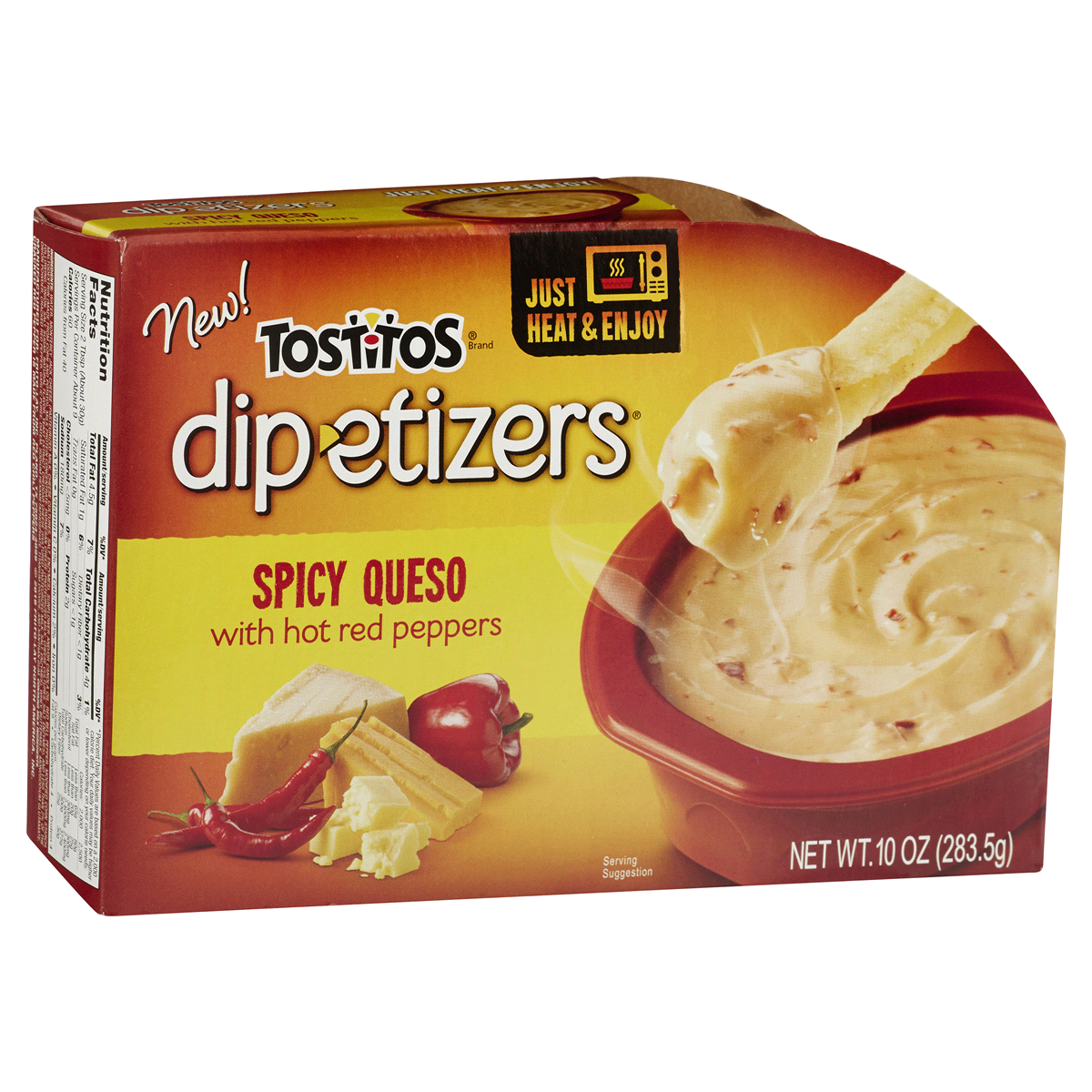 slide 2 of 6, Tostitos Dipetizer Spicy Queso With Hot Red Peppers 10 Oz, 10 oz