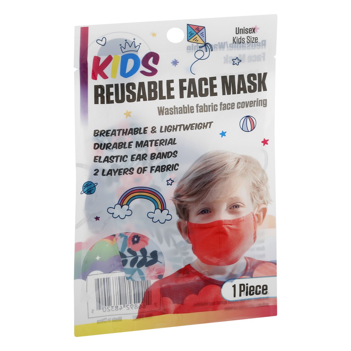 slide 9 of 11, Face Mask Unisex Kids Size Reusable Face Mask 1 ea, 1 bc