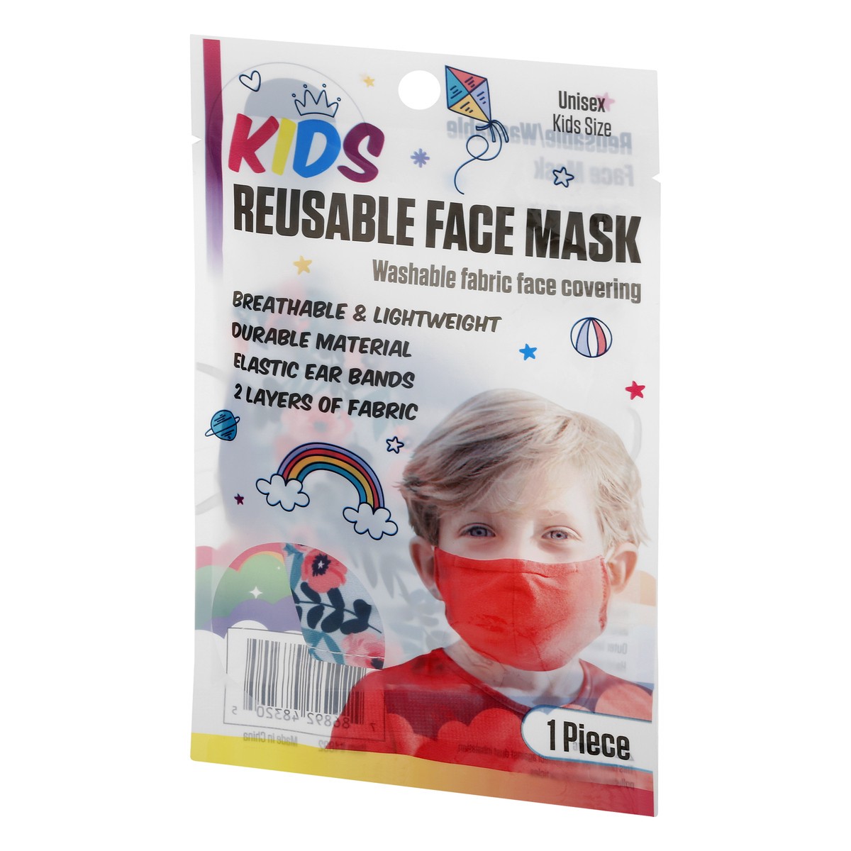 slide 10 of 11, Face Mask Unisex Kids Size Reusable Face Mask 1 ea, 1 bc