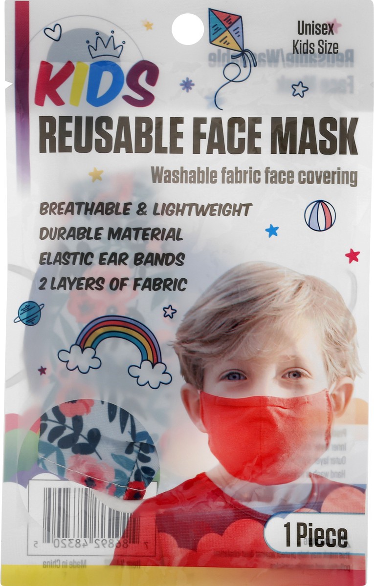 slide 1 of 11, Face Mask Unisex Kids Size Reusable Face Mask 1 ea, 1 bc