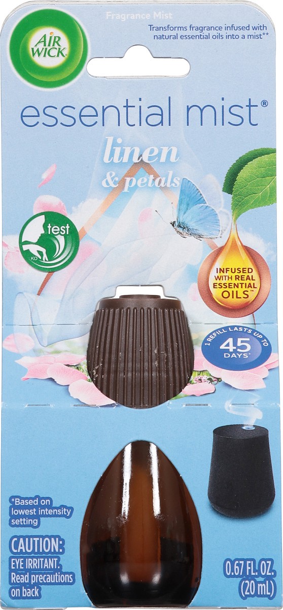 slide 4 of 12, Air Wick Essential Mist Linen & Petals Fragrance Mist Refill 0.67 fl oz, 0.67 fl oz