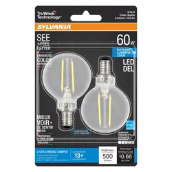 Sylvania TruWave 60 Watt Daylight Clear LED Light Bulbs