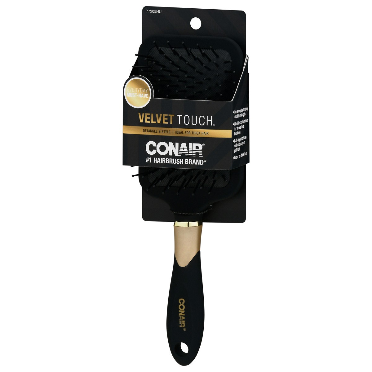 slide 2 of 12, Conair Paddle Velvet Touch Brush, 1 ct