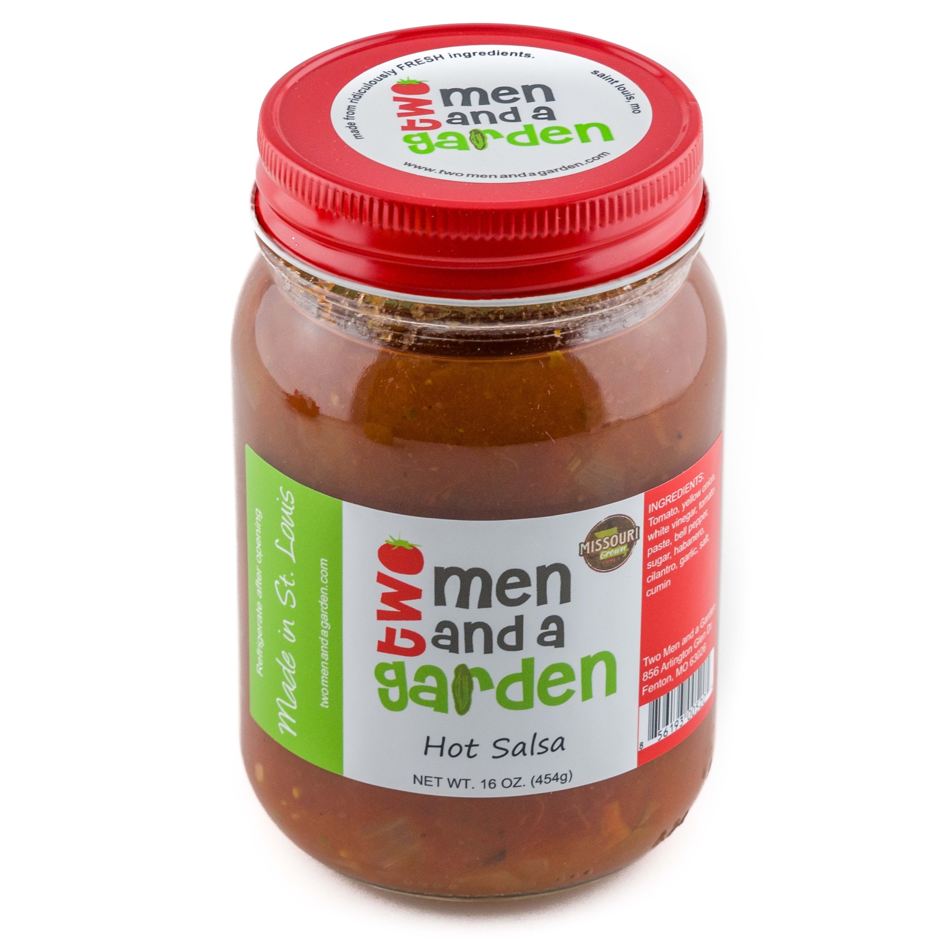 slide 1 of 1, Two Men and a Garden Hot Salsa, 16 oz