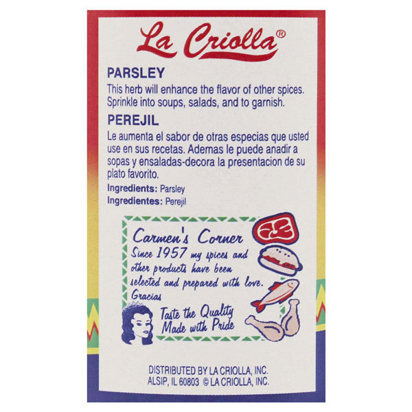 slide 2 of 9, La Criolla Parsley,., 25 oz