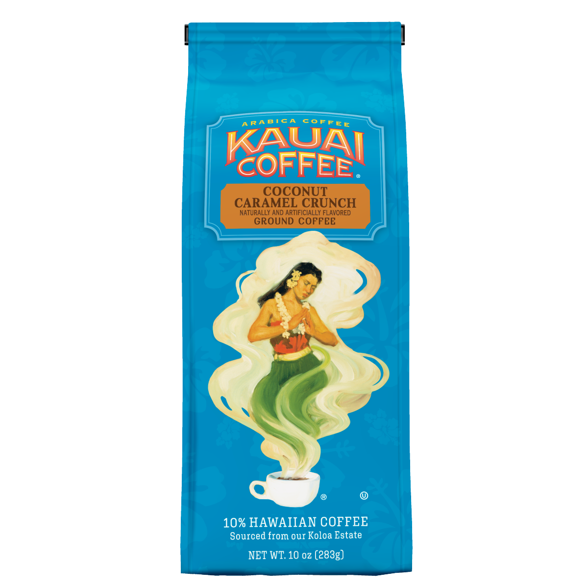 slide 1 of 9, Kauai Coffee Kauai Ground Coffee Coconut Caramel Crunch - 10 oz, 10 oz