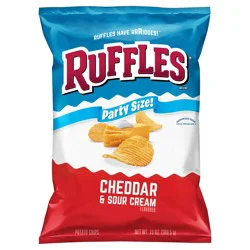 Ruffles Potato Chips Cheddar & Sour Cream Flavored 13 Oz