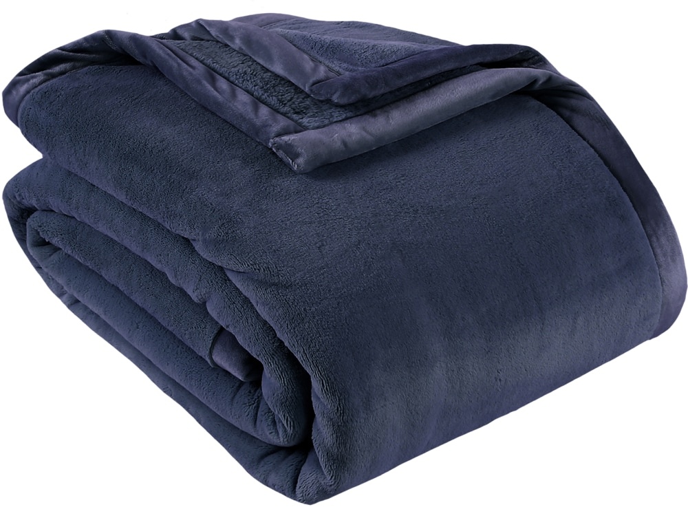 slide 1 of 1, Berkshire Blanket Prima Plush Throw Blanket - Dark Blue, 60 in x 90 in