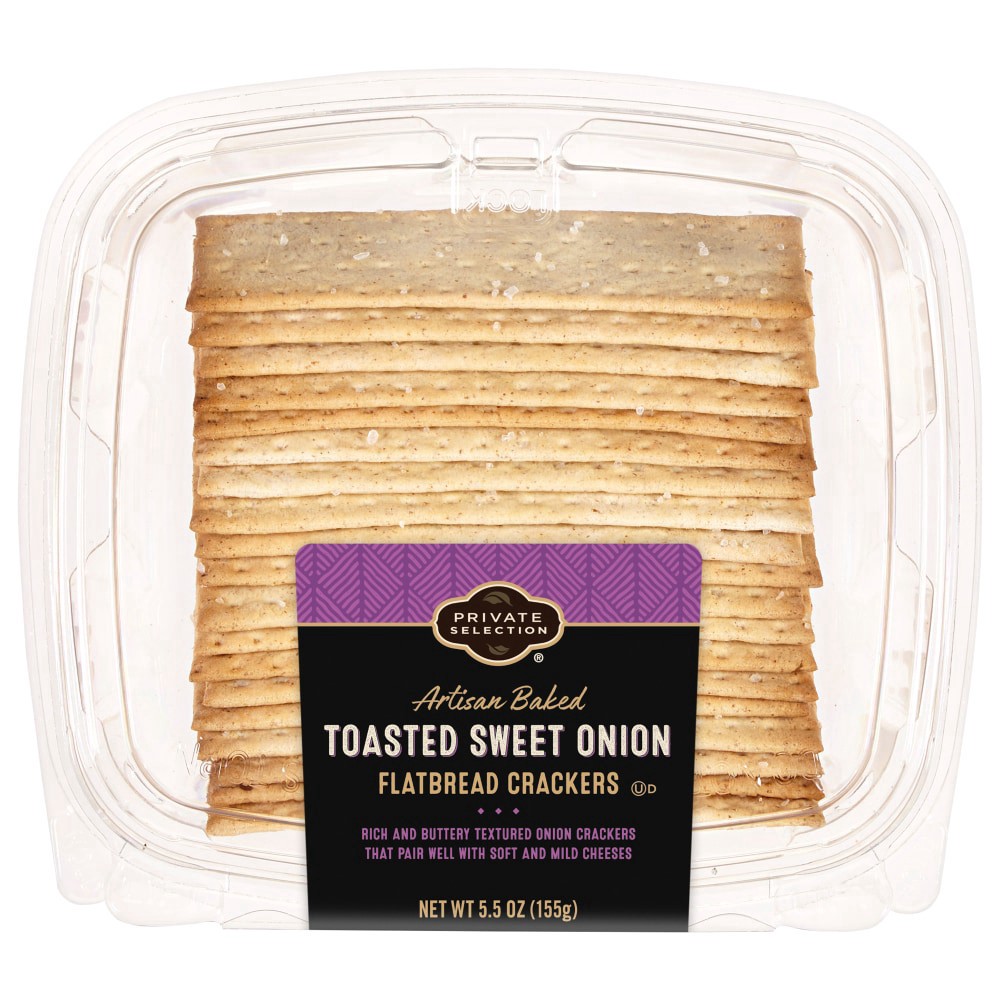 slide 1 of 3, Private Selection Sweet Onion Crackers, 5.5 oz