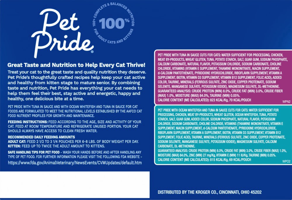 slide 2 of 4, Pet Pride Whitefish & Tuna Seafood Variety Pack Pouches, 12 ct