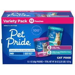 Pet Pride Whitefish & Tuna Seafood Variety Pack Pouches