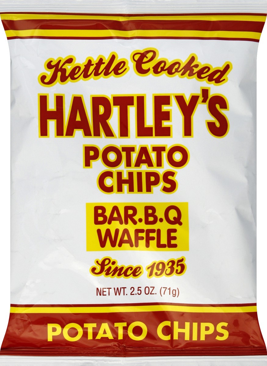 slide 5 of 5, Hartley's BBQ Waffle Chips, 3.5 oz