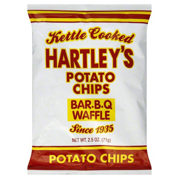 slide 1 of 5, Hartley's BBQ Waffle Chips, 3.5 oz