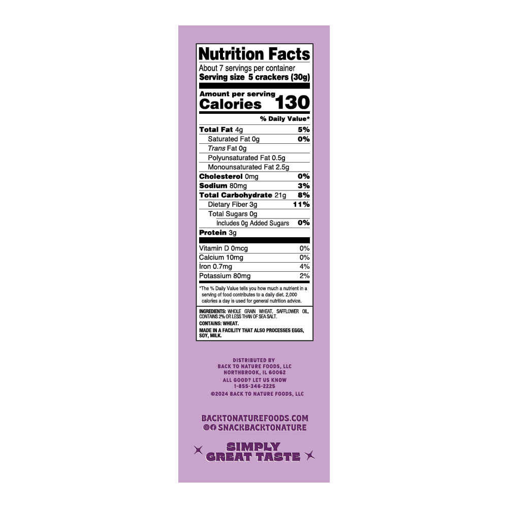 slide 3 of 4, Back to Nature® Harvest Whole Wheat Crackers, 7 oz