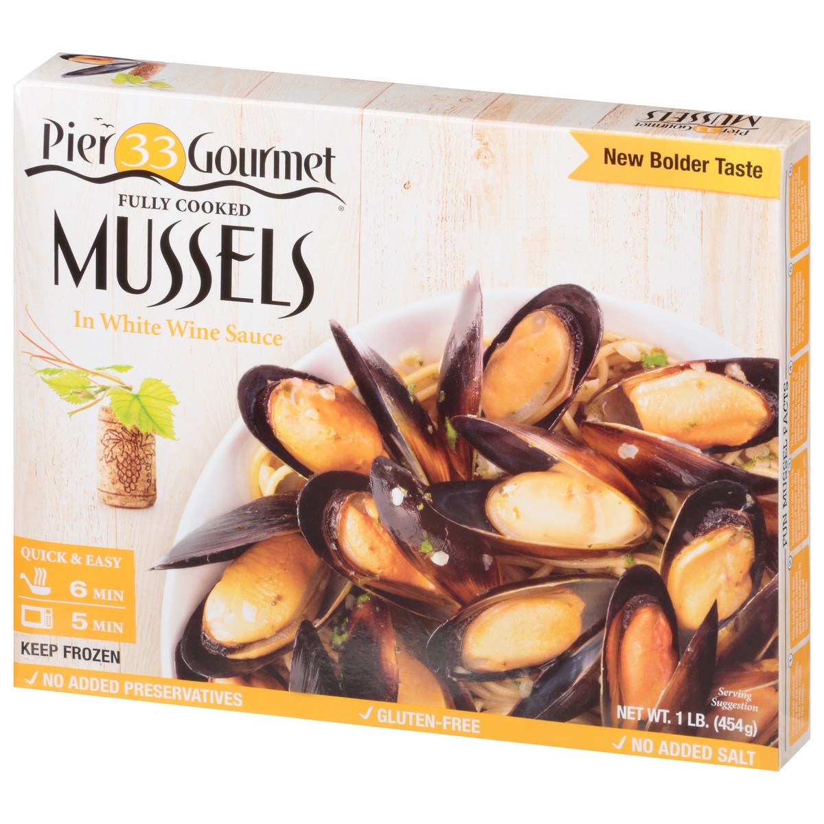 slide 7 of 14, Pier 33 Gourmet Mussels in White Wine Sauce 1 lb, 1 lb