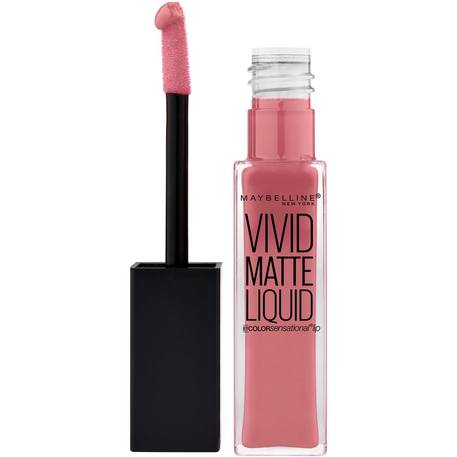 slide 1 of 6, Maybelline Color Sensational Vivid Matte Liquid Lip Color Nude Flush, 0.26 fl oz