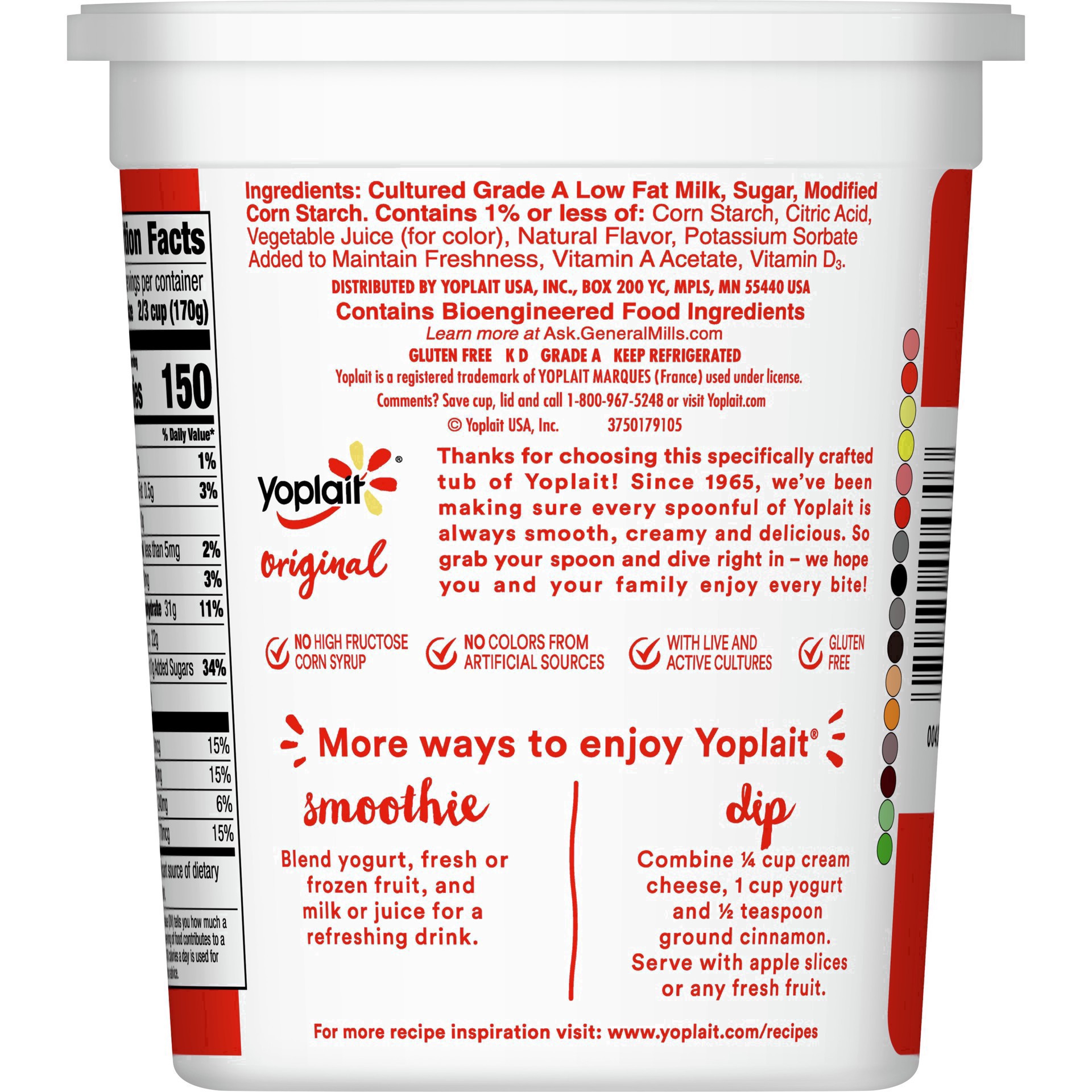slide 23 of 118, Yoplait Original Strawberry Yogurt - 32oz, 32 oz