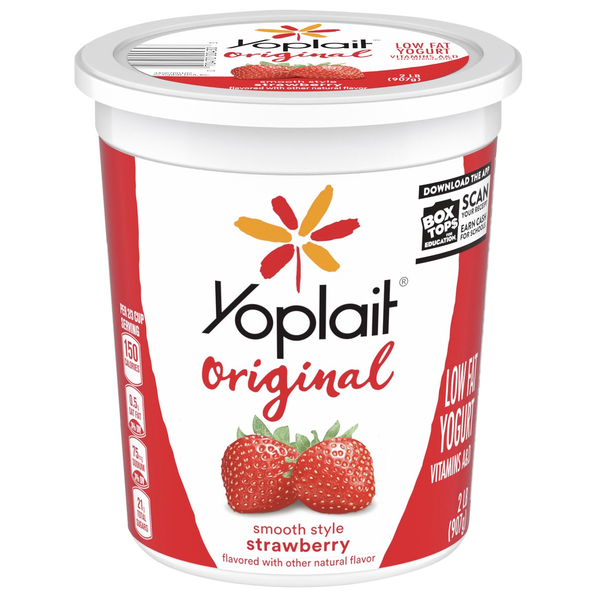slide 1 of 118, Yoplait Original Smooth Style Strawberry Flavored Low Fat Yogurt 32 OZ, 2 lb