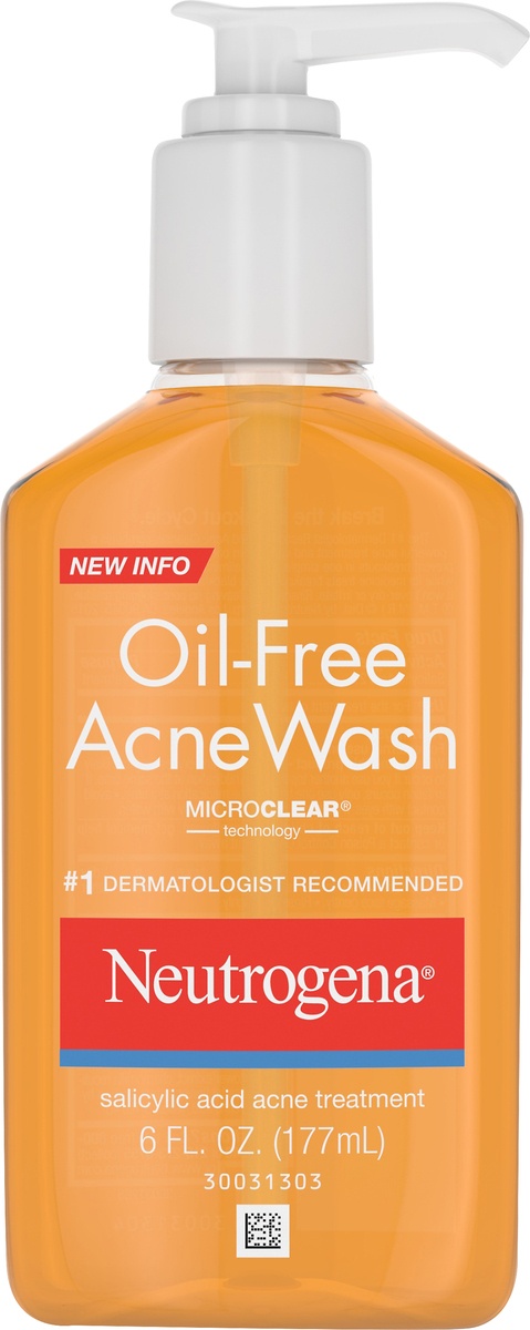slide 6 of 7, Neutrogena Oil-Free Acne Wash, 6 oz
