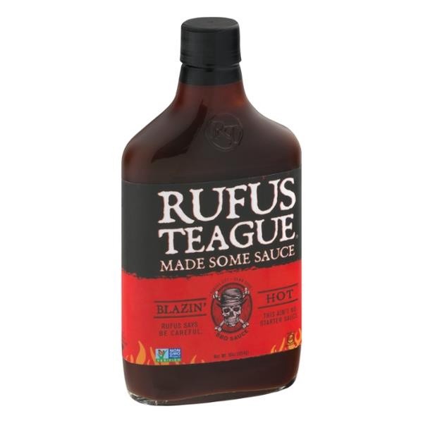 slide 1 of 1, Rufus Teague Barbecue Sauce, Blazin' Hot, 16oz, 16 oz