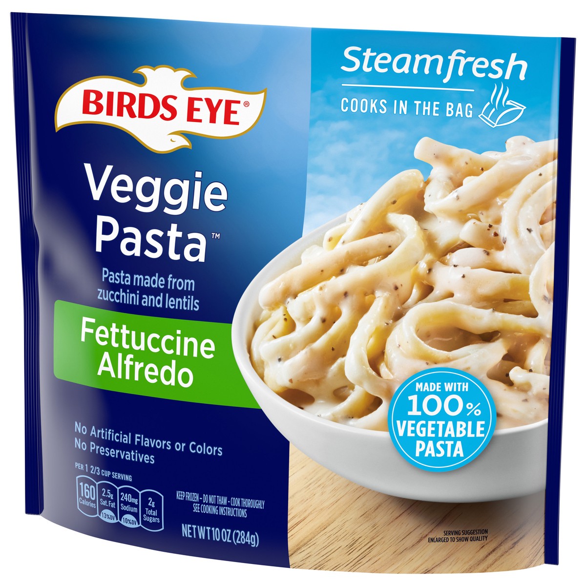 slide 2 of 8, Birds Eye Fettuccine Alfredo Veggie Pasta 10 oz, 10 oz