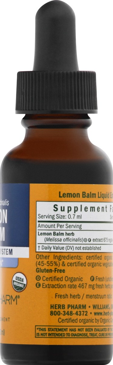 slide 10 of 13, Herb Pharm Calming Lemon Balm Liquid Extract 1 oz, 1 oz