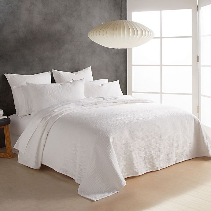 slide 1 of 9, DKNY Stonewashed Matelasse Queen Coverlet - White, 1 ct