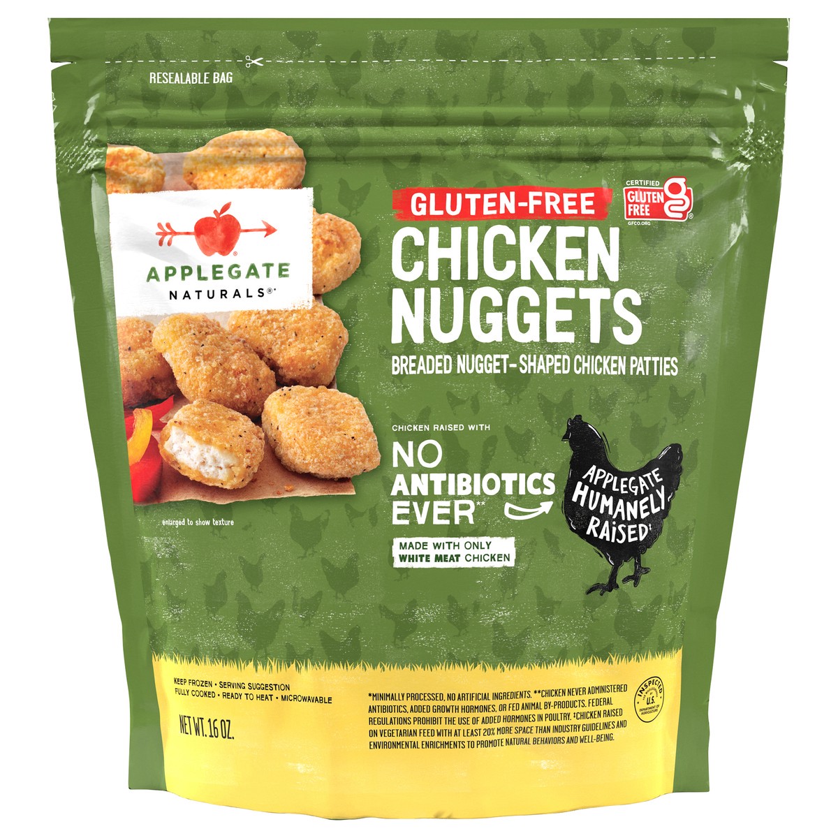 slide 1 of 7, Applegate Naturals Gluten Free Chicken Nuggets, 16 oz