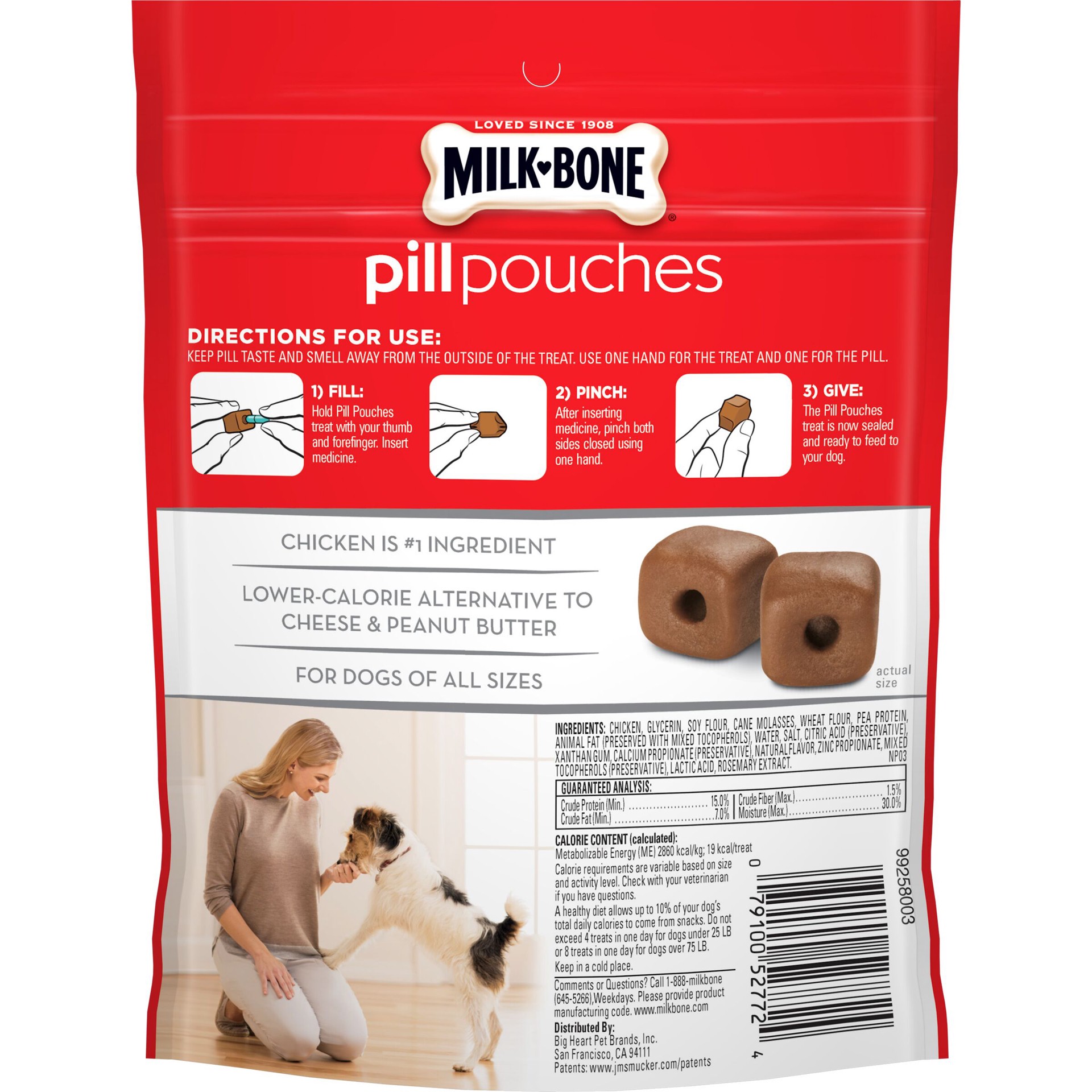 slide 6 of 6, Milk-Bone Chewy Dog Treats Bone Pill Pouches Chicken Flavor 6oz, 6 oz