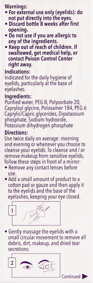 slide 8 of 10, Similasan iVIZIA Micellar Eyelid Cleanser, 3.3 fl oz