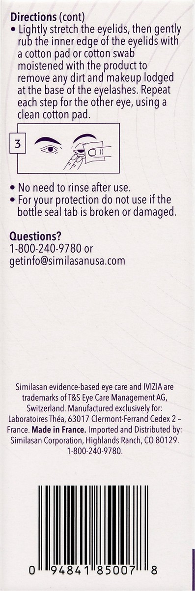 slide 7 of 10, Similasan iVIZIA Micellar Eyelid Cleanser, 3.3 fl oz