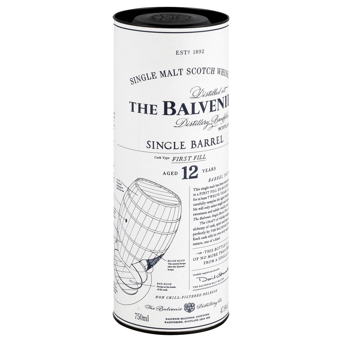 slide 5 of 8, The Balvenie Scotch Whisky, Single Malt, Single Barrel 12, 750 ml