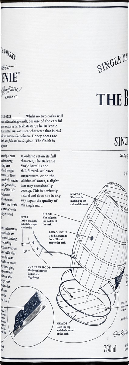 slide 6 of 8, The Balvenie Scotch Whisky, Single Malt, Single Barrel 12, 750 ml