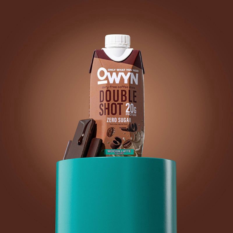 slide 5 of 8, OWYN Zero Sugar Dairy-Free Double Shot Mocha Latte Flavored Coffee Shakes 4 - 11.15 fl oz Bottles, 4 ct